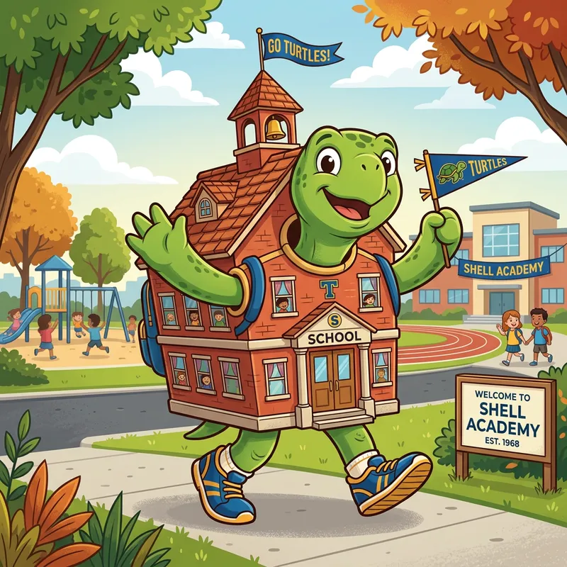 School Turtle Mascot for Your Educational Needs