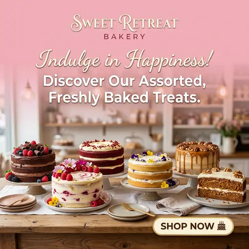 Delicious Cakes Banner for Digital Cake Shop | Shop Now