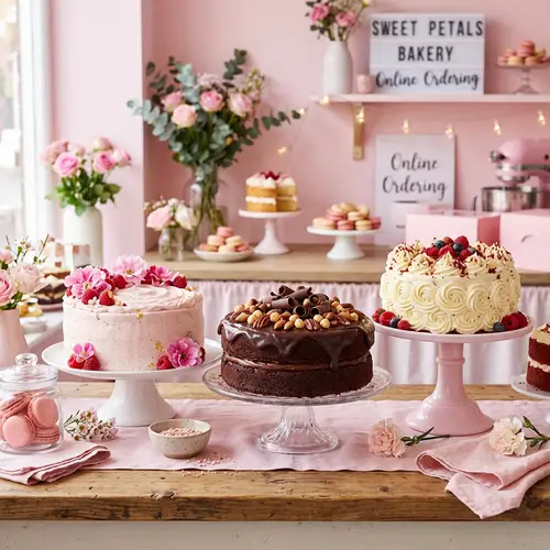 Delicious Cake Shop | Vanilla, Chocolate & Red Velvet Cakes