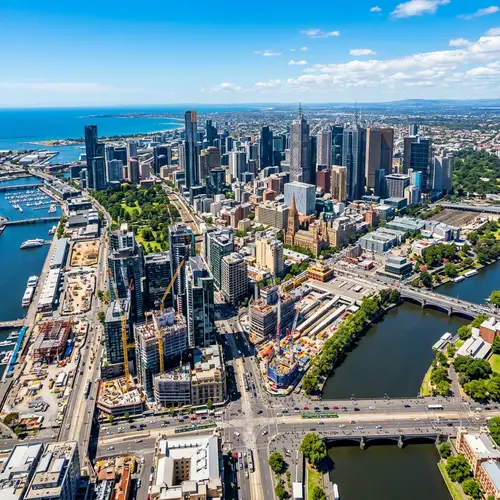 Vibrant Melbourne Cityscape | Architectural Grandeur