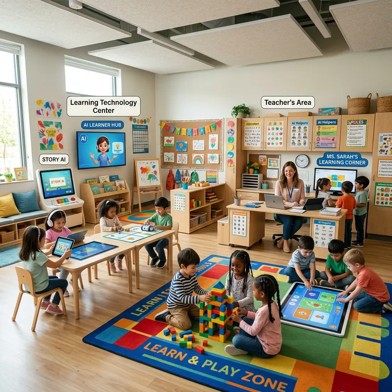 AI Classroom Design with Learning Centers