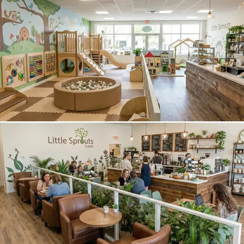 Kids-Friendly Cafe with Play Area for Parents