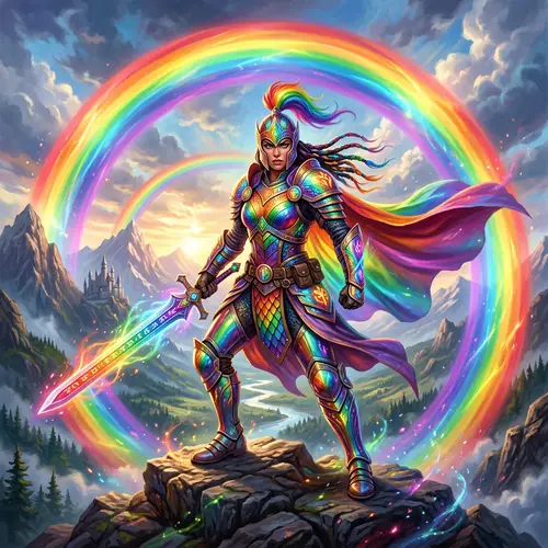 Warrior in Rainbow: A Symbol of Hope and Strength