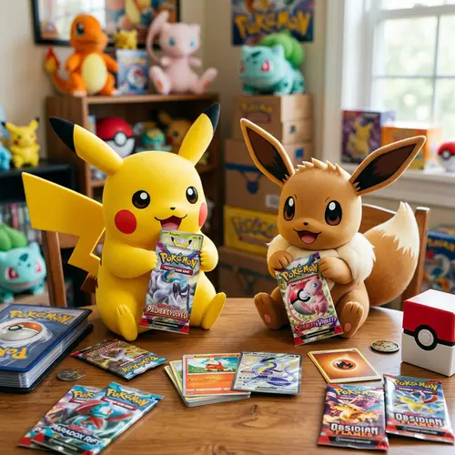 Pikachu and Eevee Unboxing Pokemon Cards