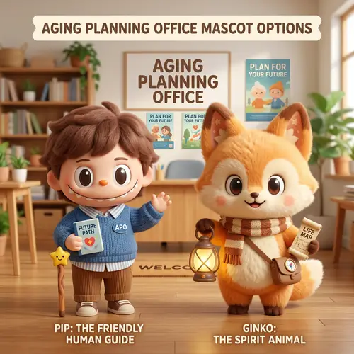 Friendly Mascot Ideas for Aging Planning Office