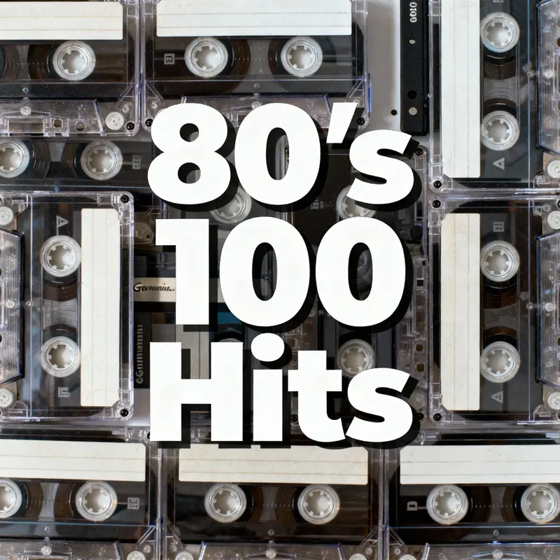 80's 100 Hits Album Cover - Retro Style