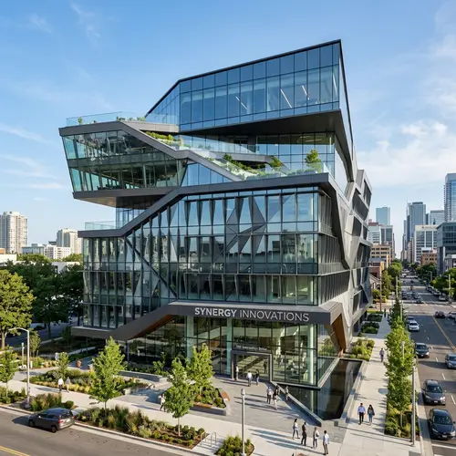 Innovative Five-Floor Company Building Design