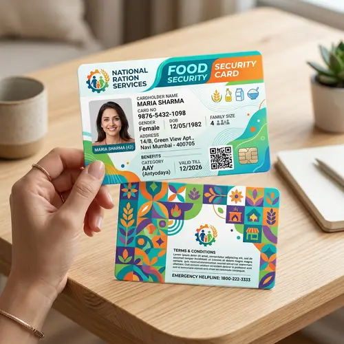 Modern and Colorful Ration Card Design