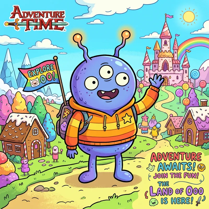 Alien Character for Adventure Time Marketing