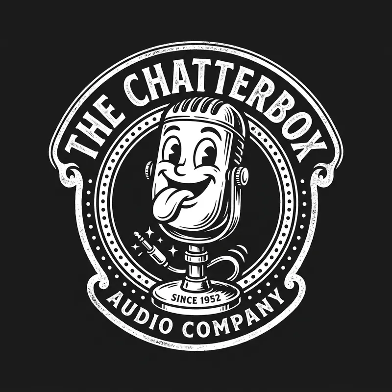Vintage Microphone Logo with Character Features