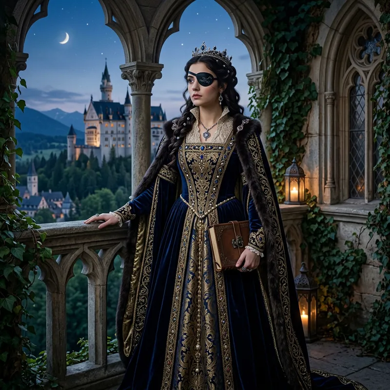 Mysterious Disney Princess with Black Eyepatch