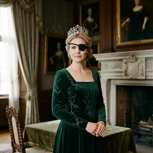 Swedish Princess with Black Eyepatch - Royalty Elegance