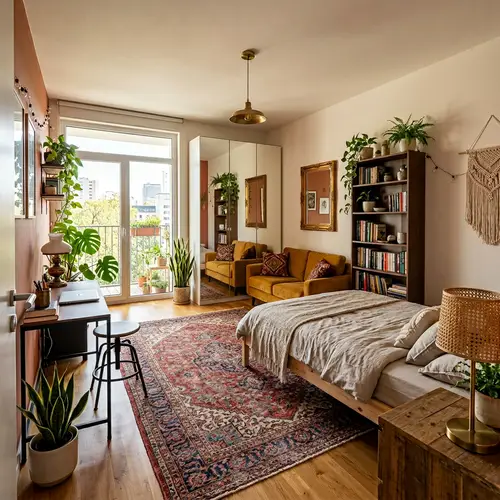 Cozy Mid-Century Bohemian Room Design