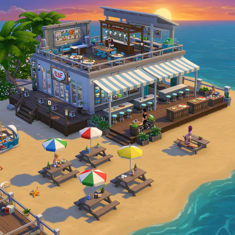 Sims Freeplay Beachside Restaurant with Rooftop Bar