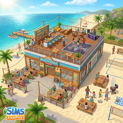 Sims Freeplay Beachside Restaurant with Rooftop Bar