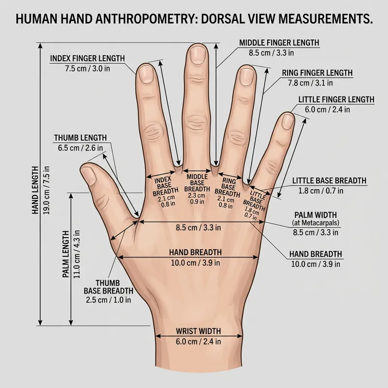 Hand Anthropometry Detailed Measurements In Inches Cm AI Art Hand Anthropometry Detailed Measurements In Inches Cm AI Art