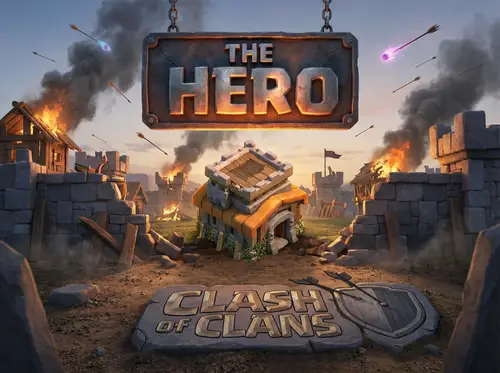 Epic Clash of Clans Village Attack Background