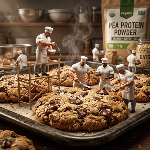 Giant Protein Chocolate Chip Cookies | Macro Photography