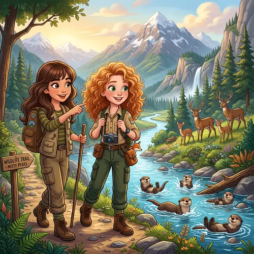 Disney-Inspired Adventurous Girls in Nature