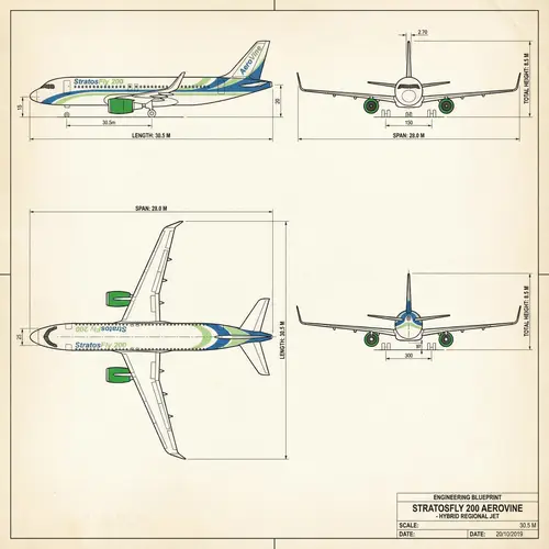 StratosFly 200: Hybrid Regional Jet Design