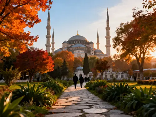 Stunning Istanbul Blue Mosque Skyline at Sunset
