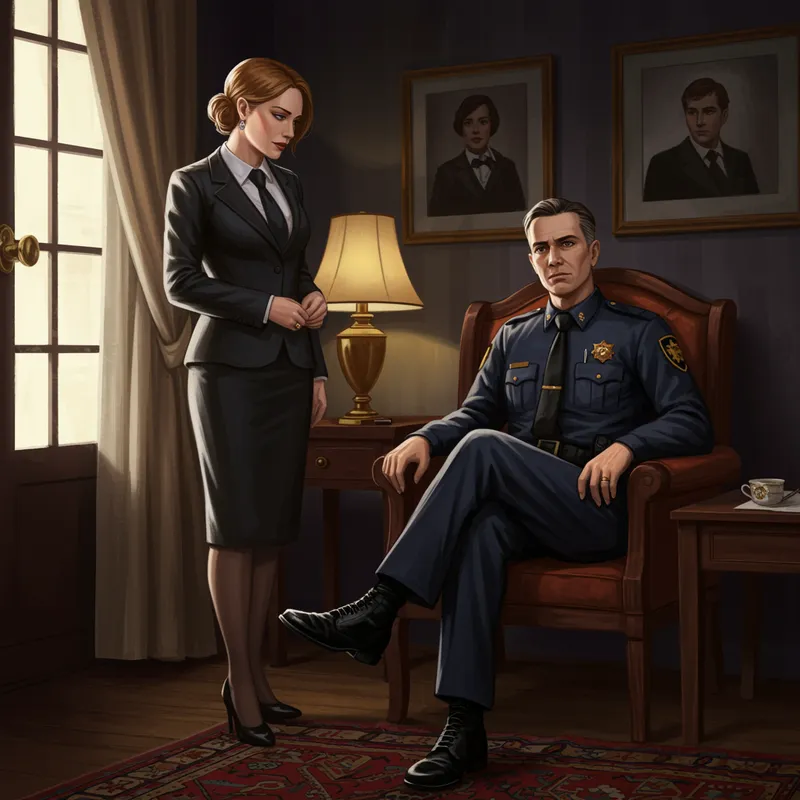 Corrupt Cop's Secret Affair in a Dark Room