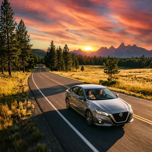 Serene Sunset Drive: Mesmerizing Journey Through Nature