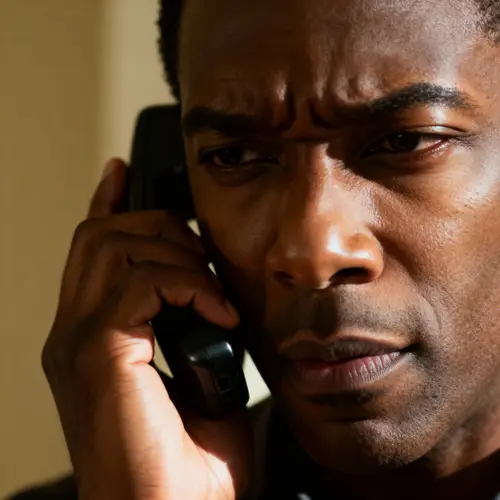 Suspicious African American on Phone