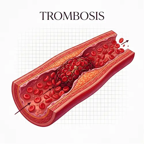 3D Medical Illustration of Thrombosis