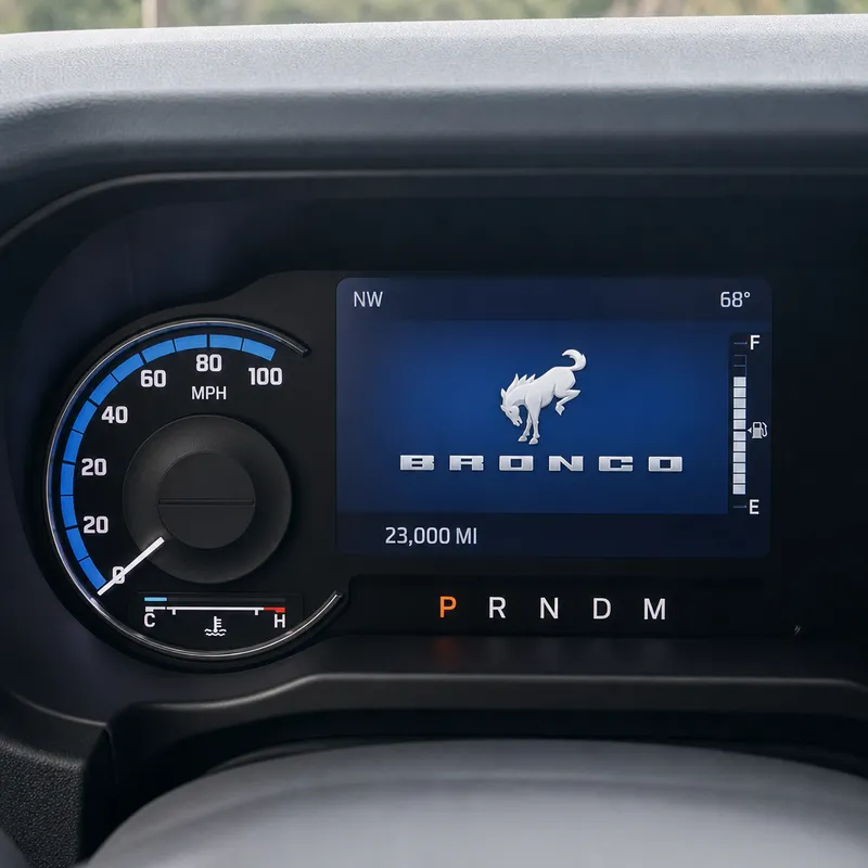 2023 Ford Bronco Odometer Detail - 23000 MI 2023 Ford Bronco Odometer Detail - 23000 MI
