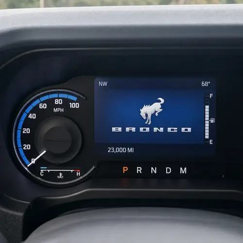2023 Ford Bronco Odometer Detail - 23000 MI