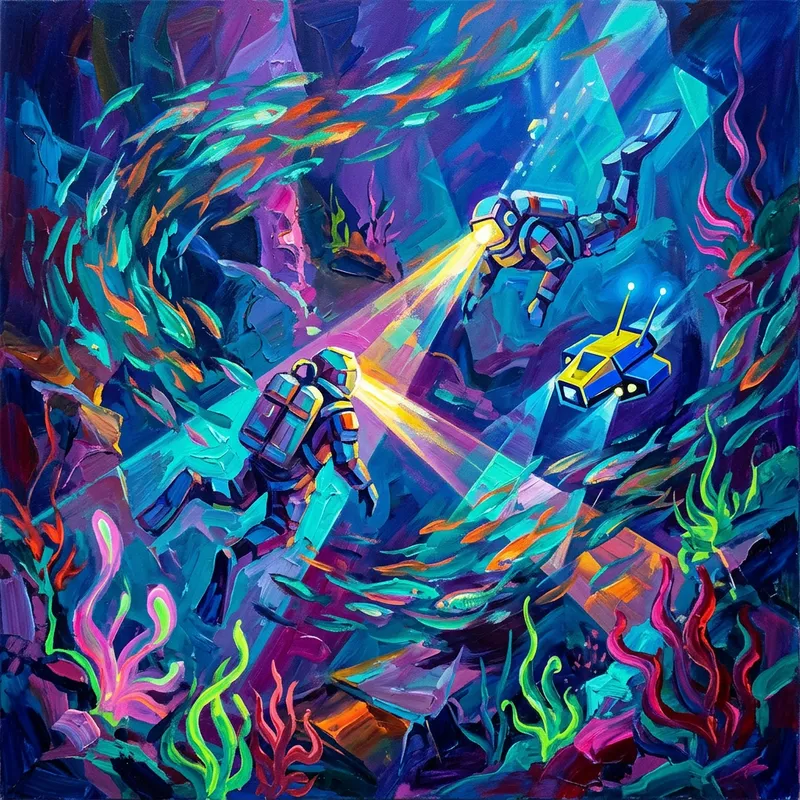 Underwater Exploration: Abstract Beauty Underwater Exploration: Abstract Beauty