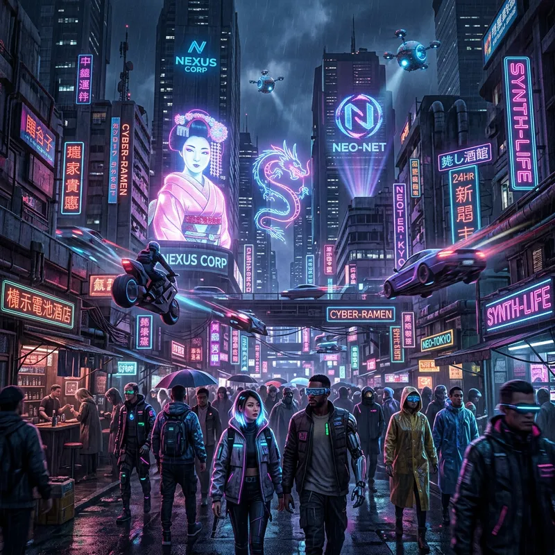 Exploring Future Urban Landscapes | Cyberpunk Vision