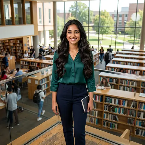 Confident South Asian Girl with Long Dark Hair | Unique Beauty
