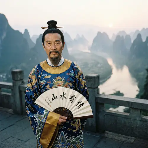Traditional Chinese Man in Ancient Attire
