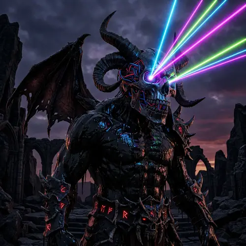 Evil Cyberpunk Demonic Super Monster