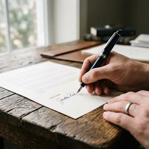 Signing a Document: The Art of Elegance