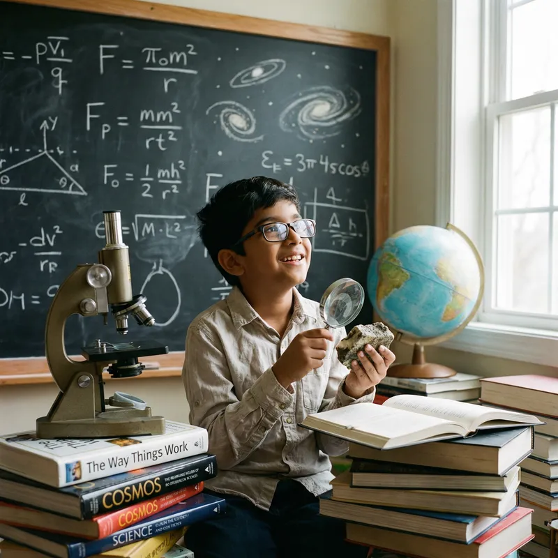 Smart South Asian Boy | Science Enthusiast