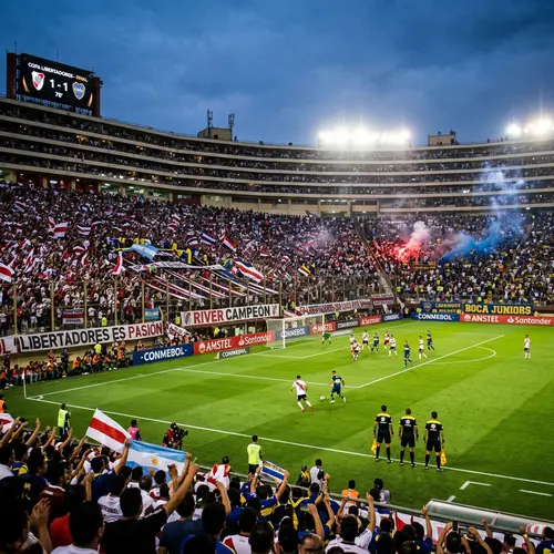 Vibrant Scene at Monumental Stadium in Lima Copa Libertadores Final