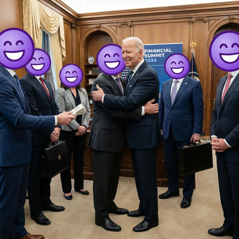 Biden with Financial Elite: Friends, Smiles, Money Exchange