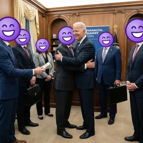 Biden with Financial Elite: Friends, Smiles, Money Exchange