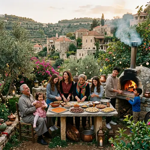 Multicultural Levantine Family Celebrates New Year with Festive Preparations