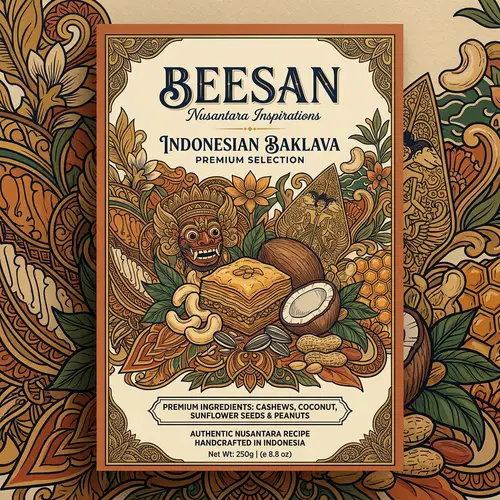 Vibrant Baklava Packaging Inspired by Indonesia's Cultural Heritage