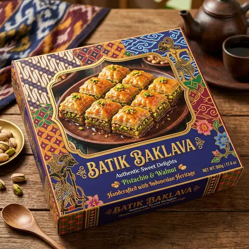 Colorful & Vibrant Baklava Packaging Design Inspired by Indonesia