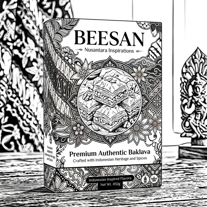 Colorful & Vibrant Baklava Packaging: Indonesia Heritage Inspiration