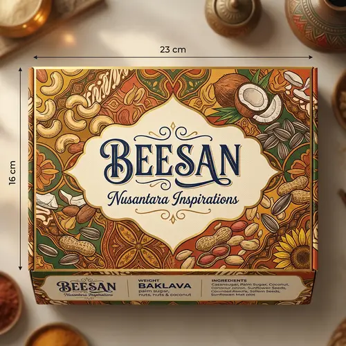 Vibrant Baklava Packaging Design Inspired by Indonesian Heritage