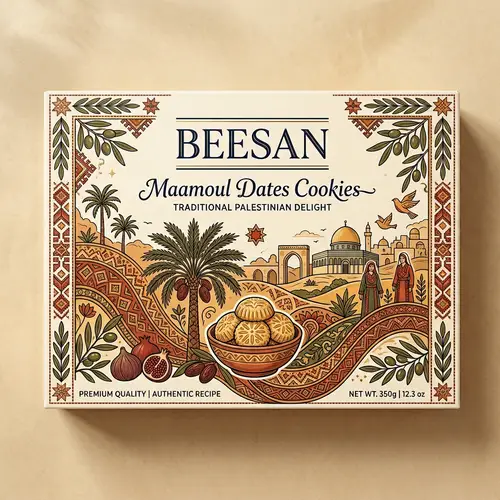 BEESAN's Maamoul Dates Cookies | Palestinian Heritage Packaging Design