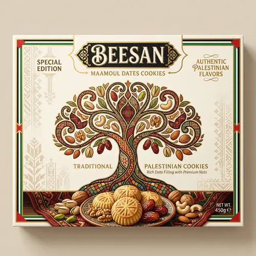 Luxurious BEESAN Maamoul Dates Cookies Packaging Design