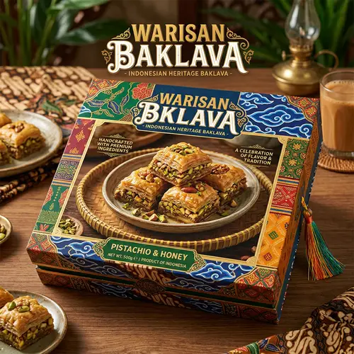 Colorful Indonesian-Inspired Baklava Packaging Design