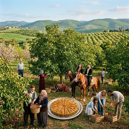 Baklava of Harmony: Magical Land with Walnut Orchard